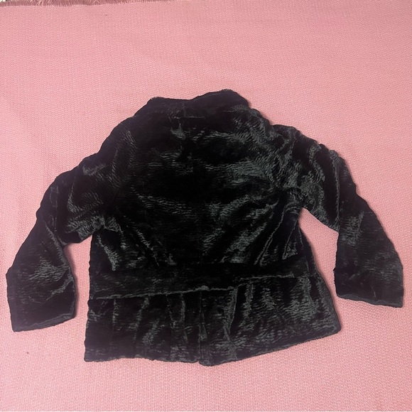 See by Chloe black fur jacket Black Textured Jacket women’s size 8 - Picture 4 of 11